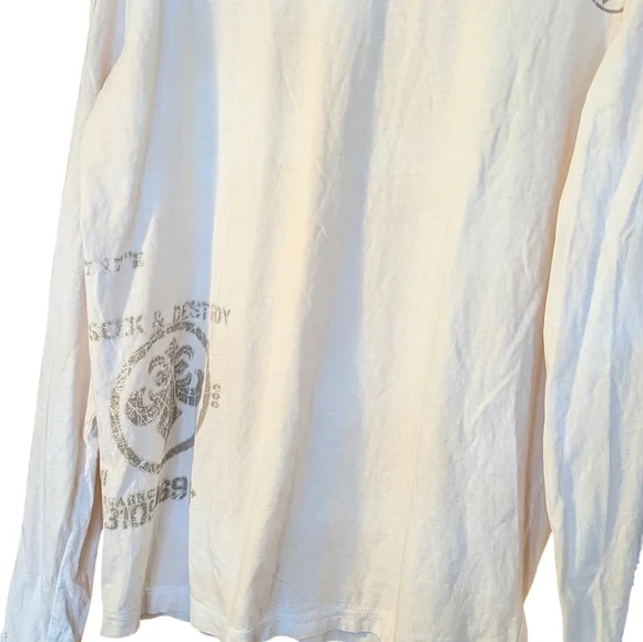 Affliction White Long Sleeve Shirt Men's XL Standard Bikercore Grunge Skater - Picture 4 of 7